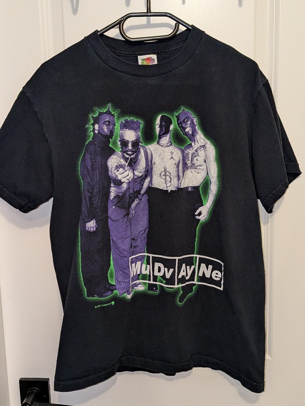 Vintage 2001 Mudvayne Graphic Black Band T-Shirt